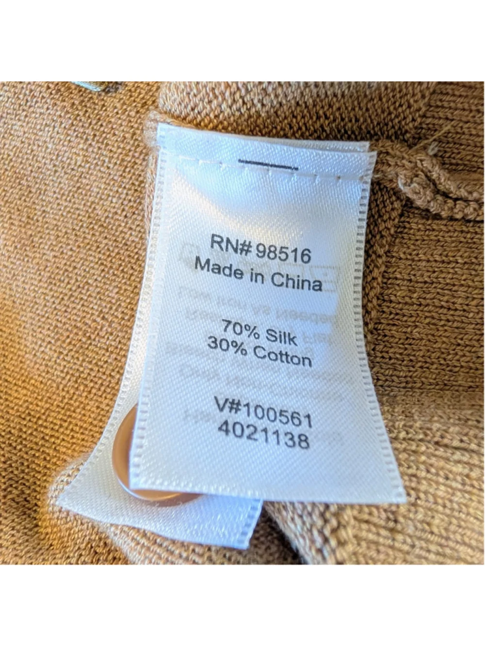 Coldwater Creek 3X Silk Blend Cardigan Camel Neutral Capsule Longline Sweater